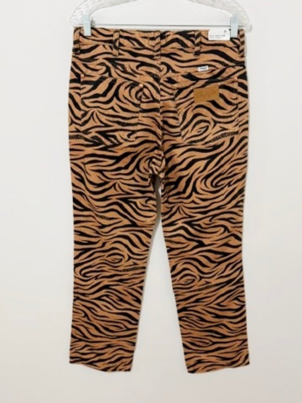 Wrangler 603 Wild West High Rise Straight Jeans Purr Tiger Print Size 30 NWT - Picture 3 of 6